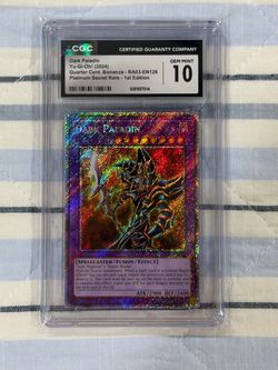 Yu-Gi-Oh! Dark Paladin CGC 10 Gem Mint - Quarter Century Bonanza Platinum Secret Rare
