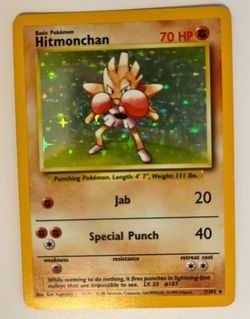 Hitmonchan Holo Rare Pokémon Base Set LP
