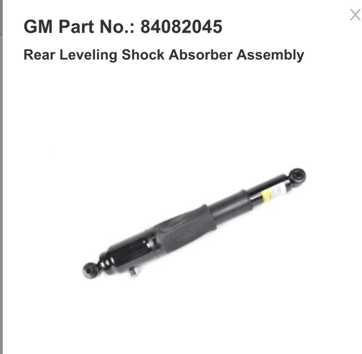 Rear Leveling Shock Absorber Assembly