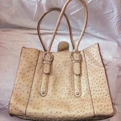 Merona Faux Ostrich Leather Double Handled Tote