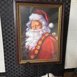 Framed Santa Clause Painting