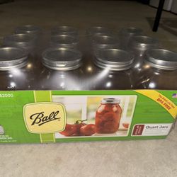  Brand new 12-pack of 32 oz Ball Mason Jars