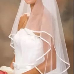 [1pc Romantic Double Layer Bridal Veil