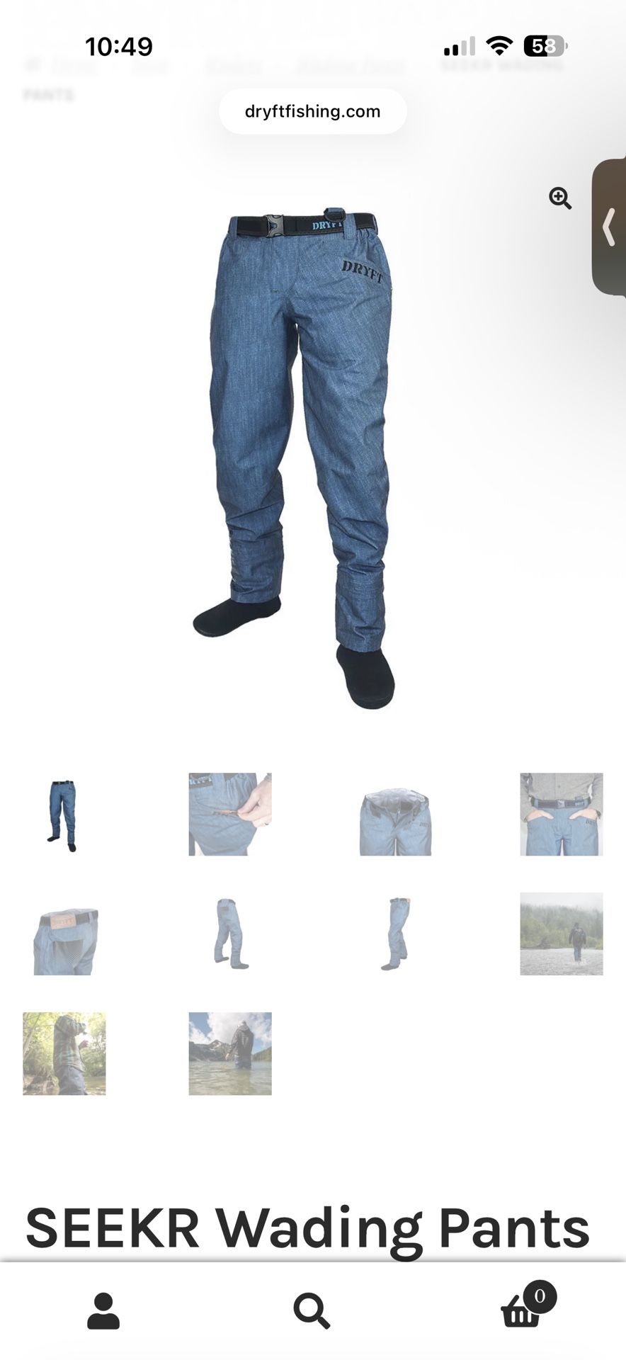 DRYFT Wading Pants Size XL