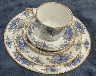 Royal Albert Moonlight Rose, Scarce, Made in England, Vintage Fine Bone China, Made in England