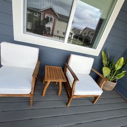 Bevelyn Acacia 2 - Person Patio Conversation Sets with Cushions