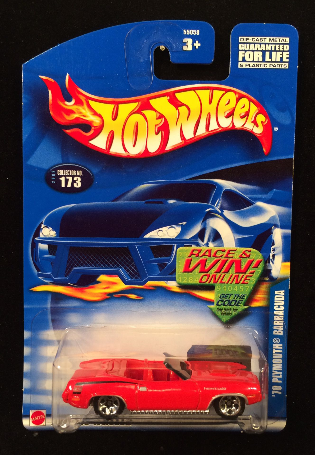 Hot Wheels ‘70 Plymouth Barracuda • 2002 Collector Number 173 • Red on Red
