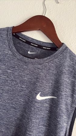 Nike Swim Heathered Gray Rash Guard Shirt