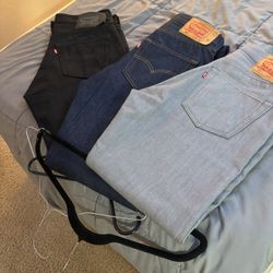 grey black blue 501’s