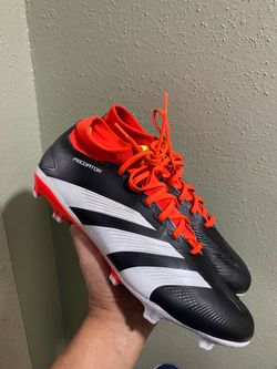 Adidas Predator League Sock FG Soccer Cleat Black White Red 11