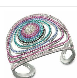 Authentic
Swarovski Rainbow Crystal Oval Earrings, Necklace Pendent,& Braclet