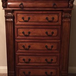 Real Solid oak wood king size bedroom set