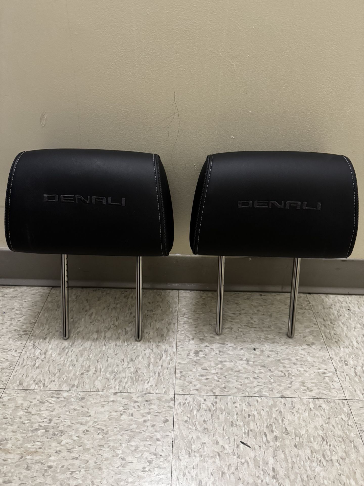 2015-2020 Yukon Denali Black Embroidered Headrests