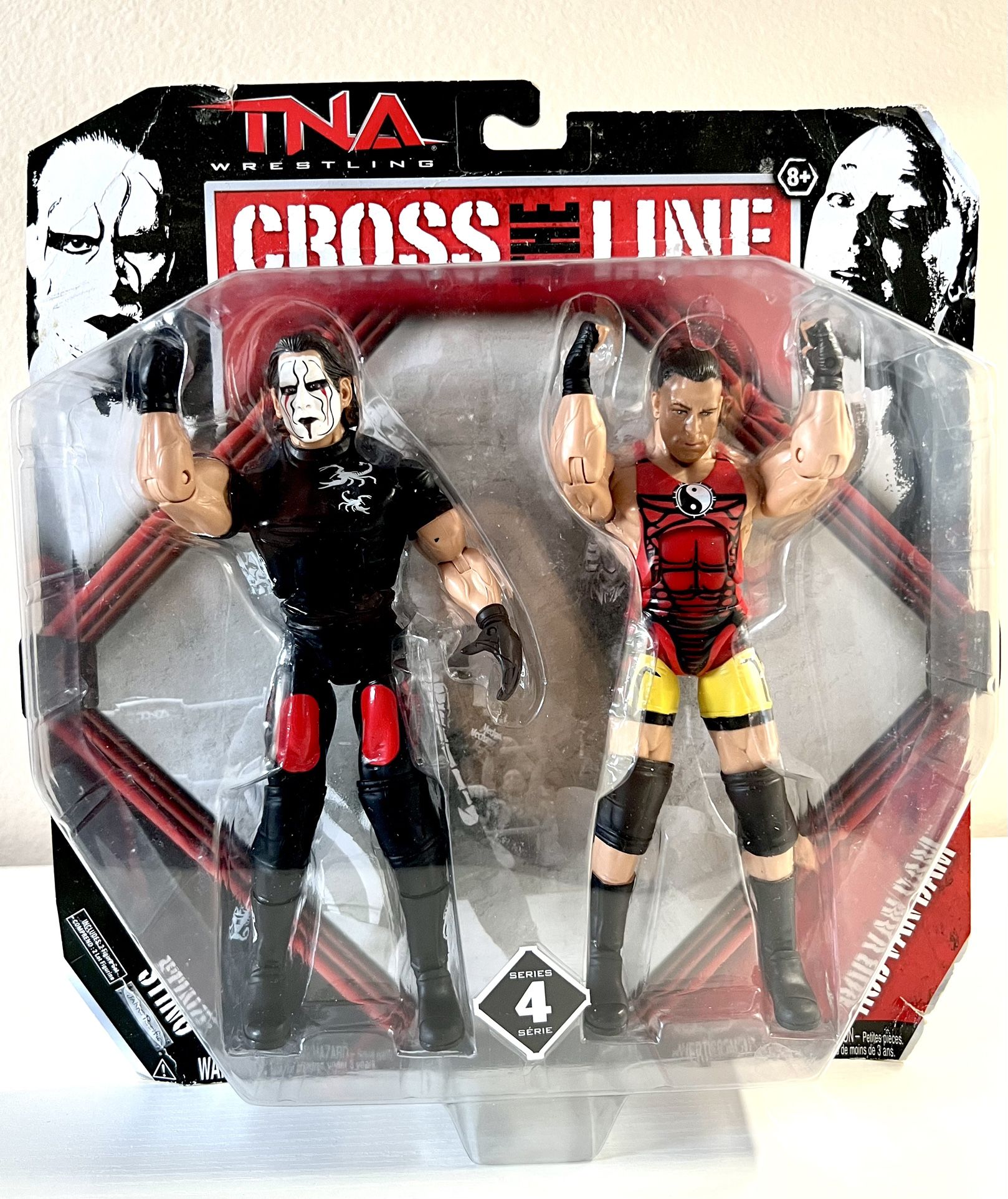 STING & ROB VAN DAM TNA Impact Cross the Line Jakks Pacific(unopen box)