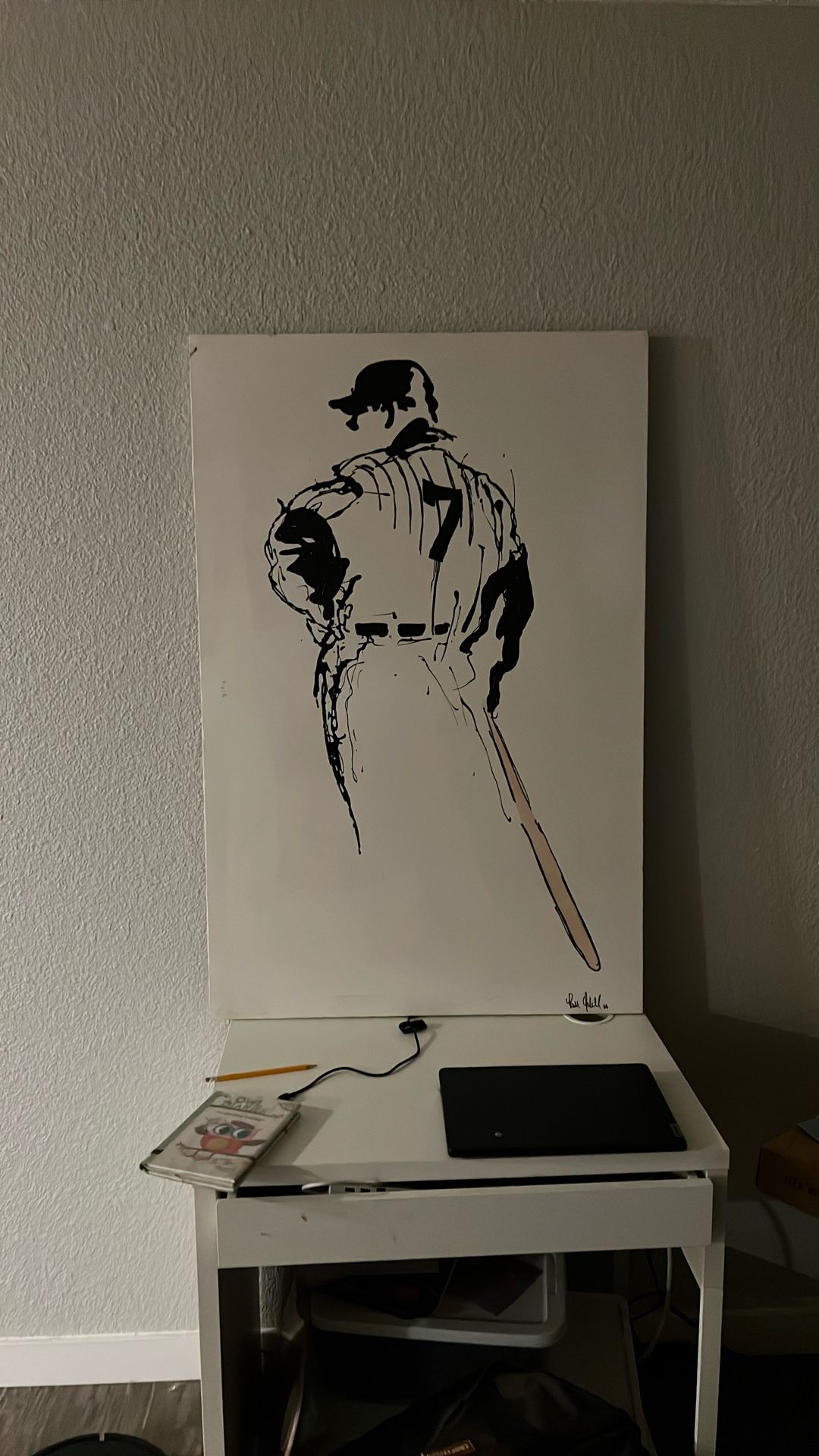 New York Yankee Mickey Mantle Painting