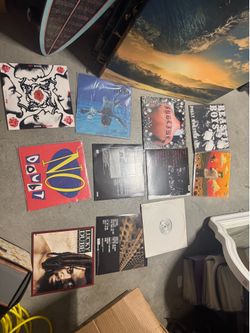 Record player + speakers + records
