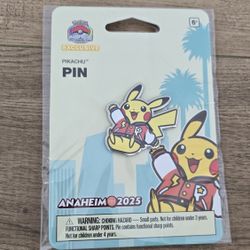 For Sale:
Brand New with Tag Pokemon Center World Championships 2025 Anaheim Varsity Pikachu Pin