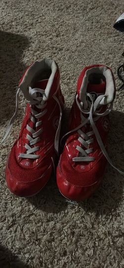 Ringside Red High-Top Boxing Shoes