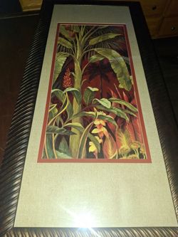 Bail Garden By Artist Rodolfo Jimenez Fine Art Portrait Matted & Framed Tropical