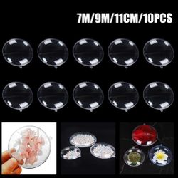 10X Plastic Clear Flat Ball Home Decor Wedding Candy 