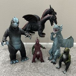 Rare Lot Of Godzilla Figures Toys