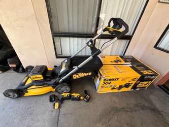 DEWALT 2x20V MAX 21 in. Cordless Battery Powered Push Lawn Mower Kit with (2) 10 Ah Batteries and Chargers