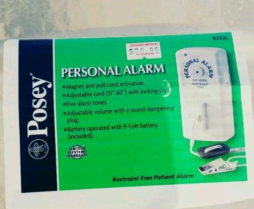 Posey Restraint Free Personal Anti Wandering Alarm Dementia Alzheimers 8202L