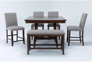 Hyland Brown/ Grey Counter Height Dinning Set