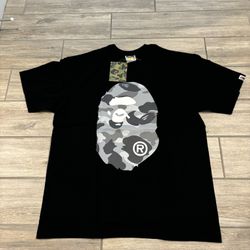 Bape Grey Camo T-Shirt - Size XL