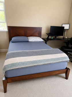 Full/Double Solid Wood Platform Bed + Optional Nectar Classic Mattress