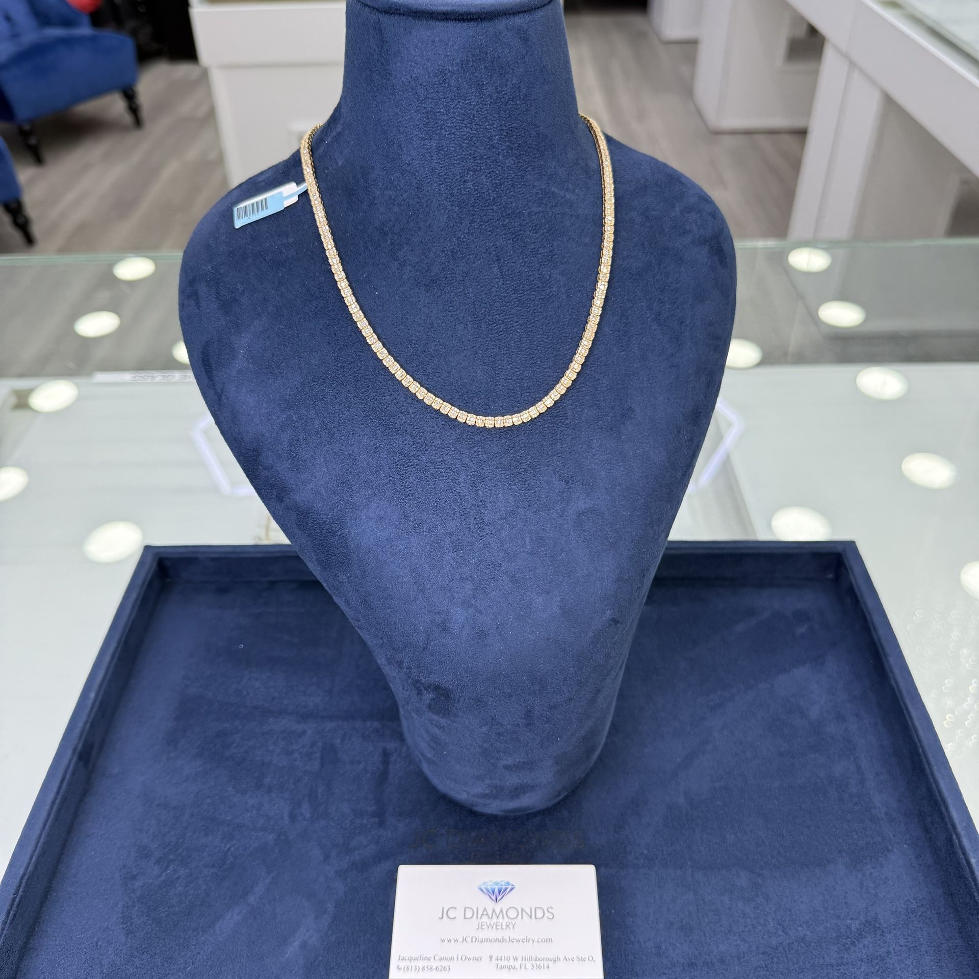 Chain Baguett And Diamonds Real 10k Gold