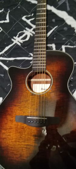 Ibanez AEG70L-TIH Left Handed Acoustic/Electric Guitar – Tiger Burst High Gloss