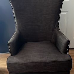 Upholstered Accent Chair (charcoal)