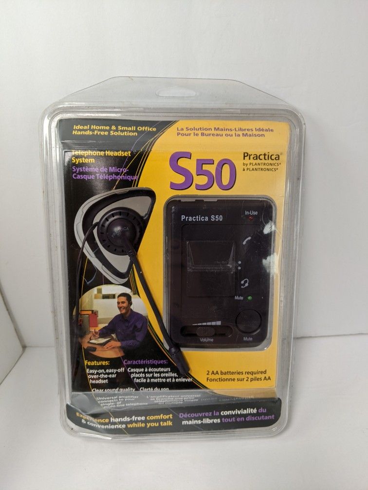 Plantronics Practica S50 telephone headset system for home and small office - NEW Sealed