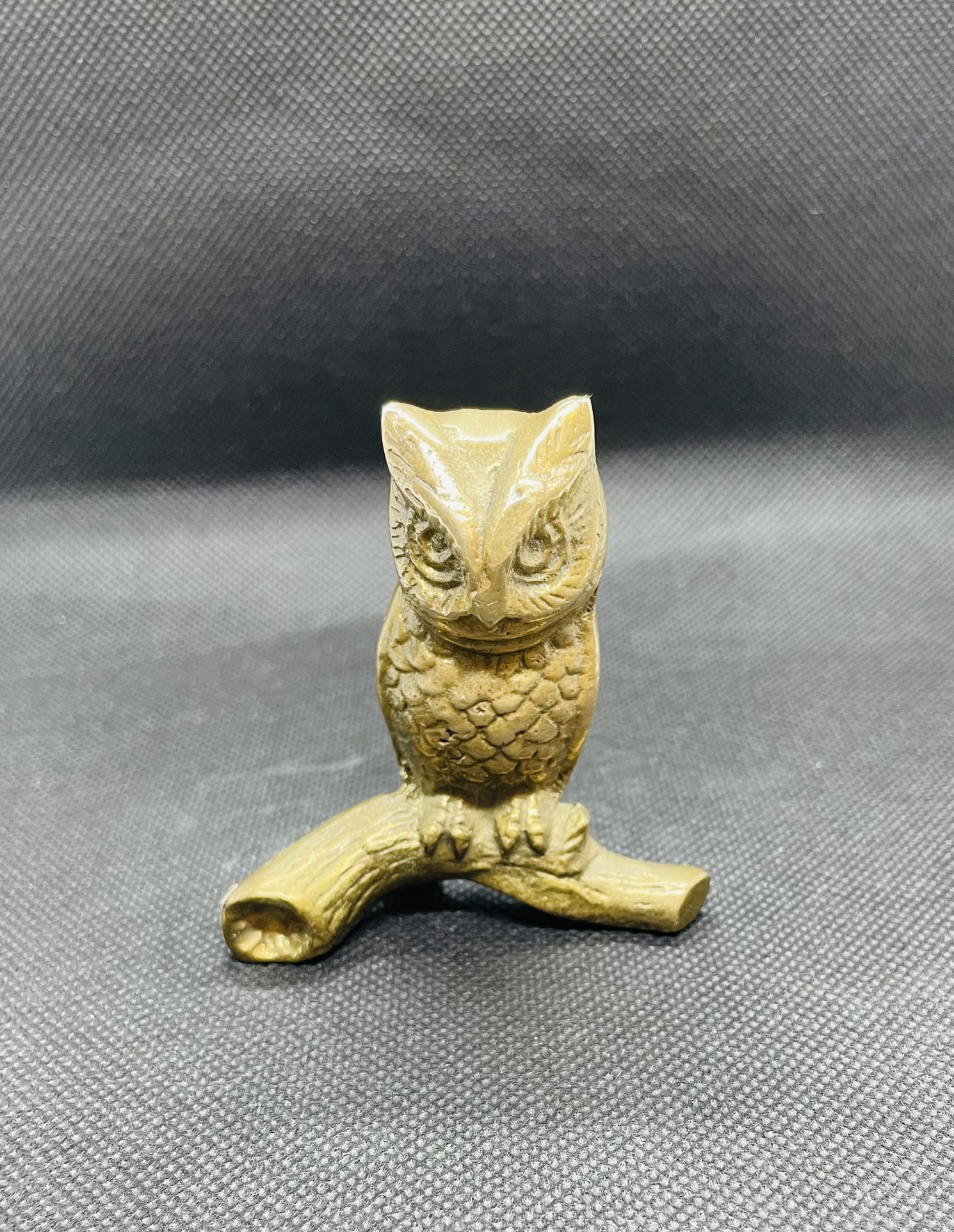 Adorable And Vintage Solid Brass Boot Owl On A Tree Branch