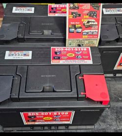 Group-48, new car battery, 1-year warranty