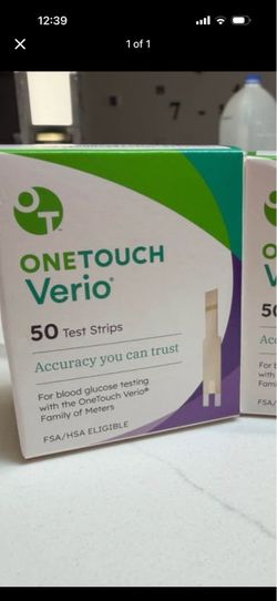 Verio one touch test strips
