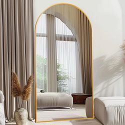 New Gold Arched Full Length Mirror 76”x34”