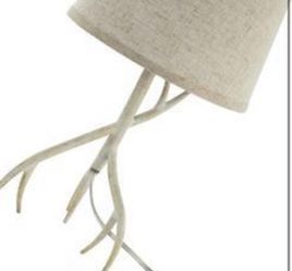 Open Box Jizheng E-Like Table lamp,Tree Style Base,Country Style White Table lamp,Linen Shade,Creative Stylish Lamp for Bedroom