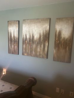 3 pieces wall art on canvas