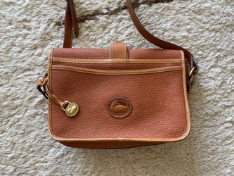 Vintage Dooney & Bourke All Weather Leather Cognac Crossbody Bag