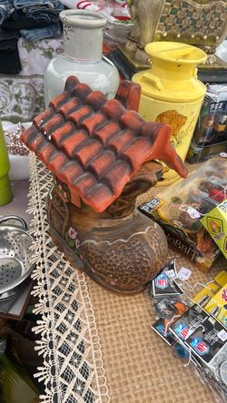 Ceramic Cottage House Figurine