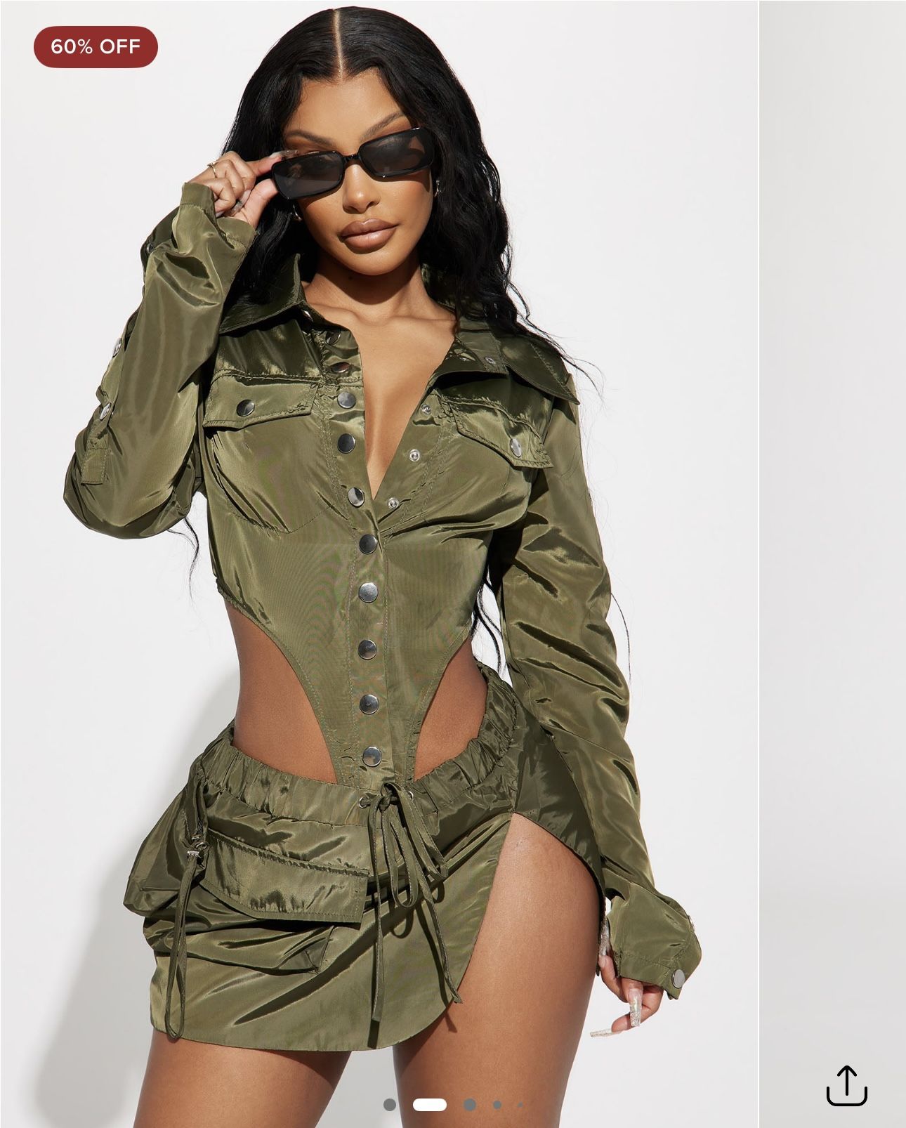 olive skirt set