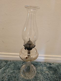 Antique Glass Oil Lamp