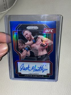 Justin Gaethje Panini Prizm UFC Auto Card