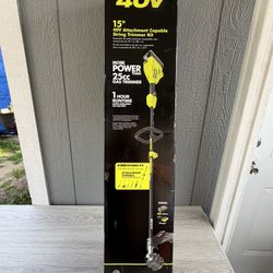 Ryobi 40V 15 in. Expand-It Cordless Battery Attachment Capable String Trimmer with 4.0 Ah Battery and Charger