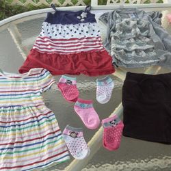 Girls 6 Piece Mixed Clothing Lot Size 3T 