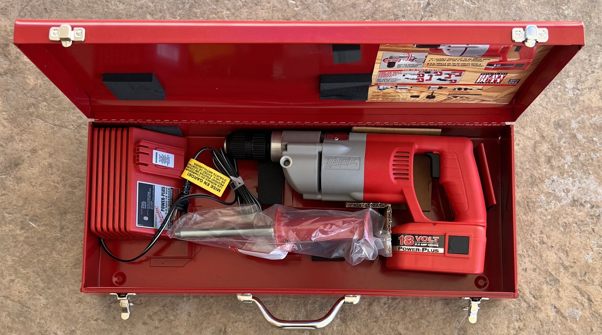 Milwaukee Cordless 18V Power Plus Reversing D Handle Drill