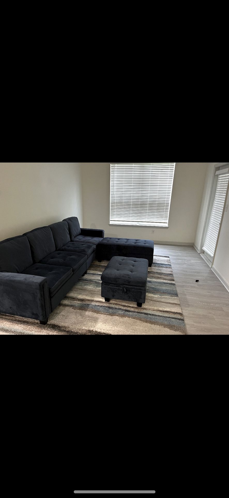 Navy Blue sectional Sofa