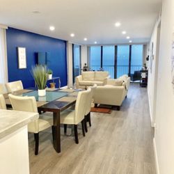 Compact modern sofa & love seat 